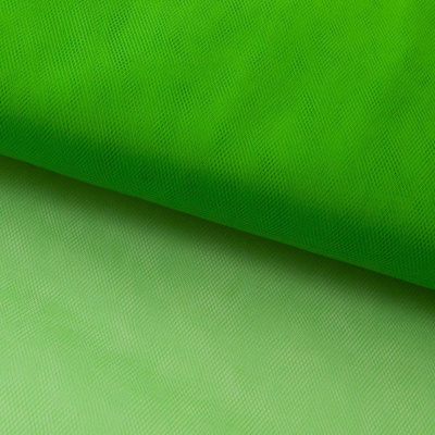 Фатин матовый 16-146, 12 гр/м2, шир.300см, цвет зелёный - купить в Балаково. Цена 112.70 руб.