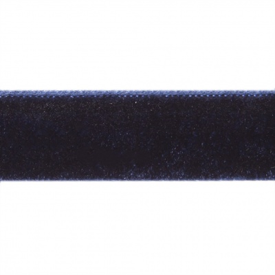 Лента бархатная нейлон, шир.12 мм, (упак. 45,7м), цв.180-т.синий - купить в Балаково. Цена: 411.60 руб.
