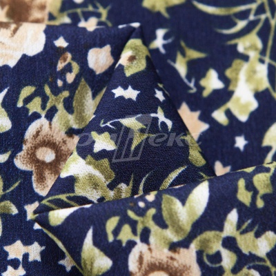 Плательная ткань "Фламенко" 1.1, 80 гр/м2, шир.150 см, принт растительный - купить в Балаково. Цена 241.49 руб.