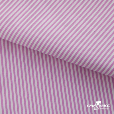 Ткань сорочечная Полоска Кенди, 115 г/м2, 58% пэ,42% хл, шир.150 см, цв.1-розовый, (арт.110) - купить в Балаково. Цена 306.69 руб.