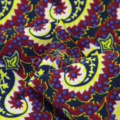 Плательная ткань "Фламенко" 14.1, 80 гр/м2, шир.150 см, принт огурцы - купить в Балаково. Цена 241.49 руб.