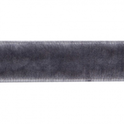Лента бархатная нейлон, шир.12 мм, (упак. 45,7м), цв.189-т.серый - купить в Балаково. Цена: 457.61 руб.