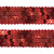 Тесьма с пайетками 3, шир. 20 мм/уп. 25+/-1 м, цвет красный - купить в Балаково. Цена: 778.19 руб.