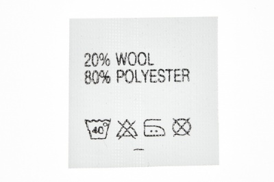 Состав и уход 20% wool 80% poliester - купить в Балаково. Цена: 64.21 руб.