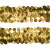Тесьма с пайетками D16, шир. 30 мм/уп. 25+/-1 м, цвет золото - купить в Балаково. Цена: 1 087.39 руб.