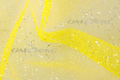 Сетка Глиттер, 40 гр/м2, шир.160см, цвет жёлтый - купить в Балаково. Цена 163.01 руб.