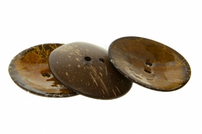 Деревянные украшения для рукоделия пуговицы "Кокос" #4 - купить в Балаково. Цена: 66.23 руб.