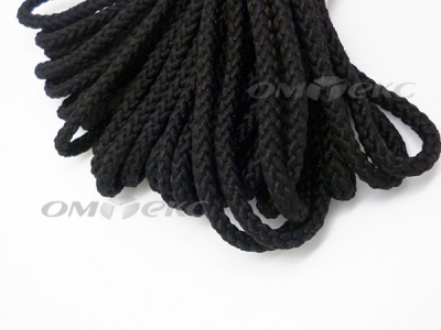 Шнур В-035 4 мм круп.плетение 100 м черный - купить в Балаково. Цена: 156.40 руб.