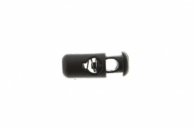 8108 Фиксатор пластиковый "Бочонок", 20х8 мм, цвет чёрный - купить в Балаково. Цена: 1.31 руб.