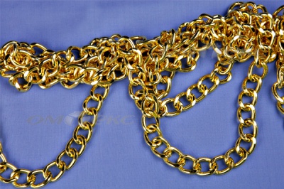 Цепь металл декоративная №11 (17*13) золото (10+/-1 м)  - купить в Балаково. Цена: 1 341.87 руб.