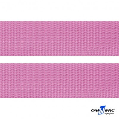 Розовый- цв.513-Текстильная лента-стропа 550 гр/м2 ,100% пэ шир.30 мм (боб.50+/-1 м) - купить в Балаково. Цена: 475.36 руб.