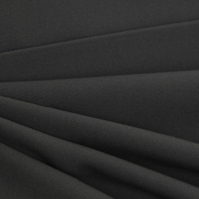 Костюмная ткань "Элис", 220 гр/м2, шир.150 см, цвет чёрный - купить в Балаково. Цена 308 руб.