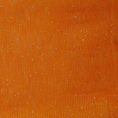 Сетка Глиттер, 24 г/м2, шир.145 см., оранжевый - купить в Балаково. Цена 117.24 руб.