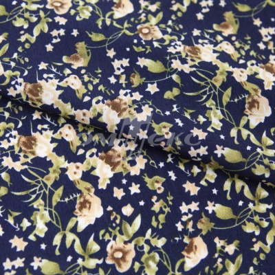 Плательная ткань "Фламенко" 1.1, 80 гр/м2, шир.150 см, принт растительный - купить в Балаково. Цена 243.96 руб.