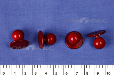 Пуговица поварская "Пукля", 10 мм, цвет красный - купить в Балаково. Цена: 2.28 руб.