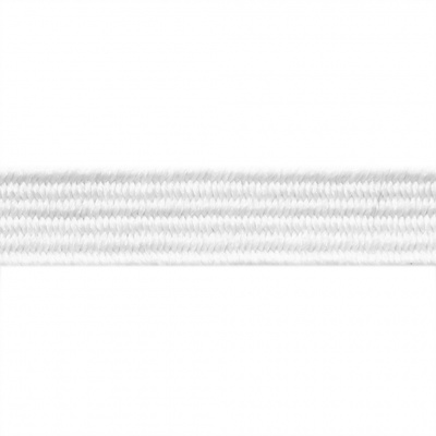 Резиновые нити с текстильным покрытием, шир. 6 мм (182 м/уп), цв.-белый - купить в Балаково. Цена: 705.59 руб.