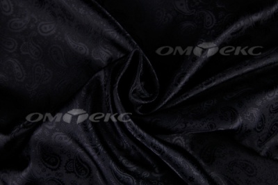 Ткань подкладочная жаккард Р14098, чёрный, 85 г/м2, шир. 150 см, 230T - купить в Балаково. Цена 166.45 руб.