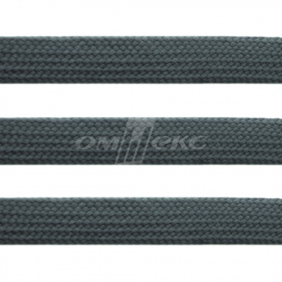 Шнур плетеный (плоский) d-12 мм, (уп.90+/-1м), 100% полиэстер, цв.272 - серый - купить в Балаково. Цена: 8.62 руб.
