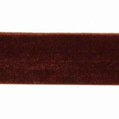 Лента бархатная нейлон, шир.25 мм, (упак. 45,7м), цв.120-шоколад - купить в Балаково. Цена: 981.09 руб.