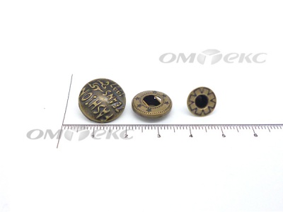 Кнопки металл 15 мм альфа антик с рис.№3  - купить в Балаково. Цена: 2.90 руб.