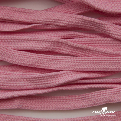 Шнур плетеный (плоский) d-12 мм, (уп.90+/-1м), 100% полиэстер, цв.256 - розовый - купить в Балаково. Цена: 8.62 руб.
