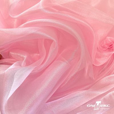 Ткань органза, 100% полиэстр, 28г/м2, шир. 150 см, цв. #47 розовая пудра - купить в Балаково. Цена 86.24 руб.