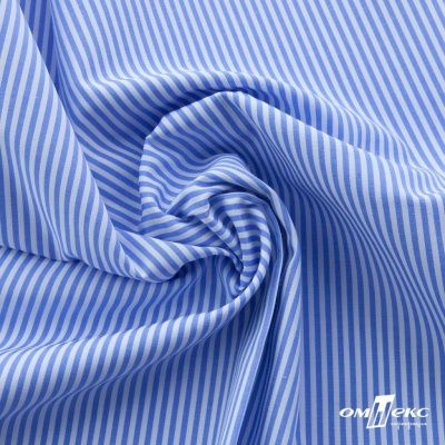 Ткань сорочечная Полоска Кенди, 115 г/м2, 58% пэ,42% хл, шир.150 см, цв.2-голубой, (арт.110) - купить в Балаково. Цена 309.82 руб.