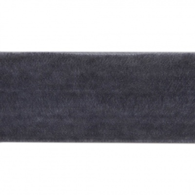 Лента бархатная нейлон, шир.25 мм, (упак. 45,7м), цв.189-т.серый - купить в Балаково. Цена: 981.09 руб.