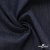 Ткань костюмная "Джинс" с начесом, 320 г/м2, 80% хлопок 20%полиэстер, шир. 160 см, т.синий - купить в Балаково. Цена 492.24 руб.