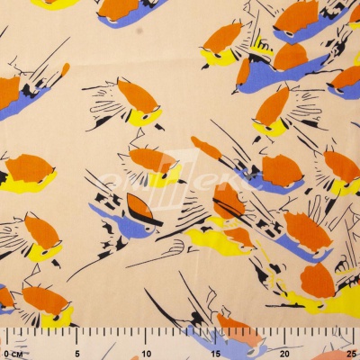 Плательная ткань "Софи" 14.1, 75 гр/м2, шир.150 см, принт птицы - купить в Балаково. Цена 241.49 руб.