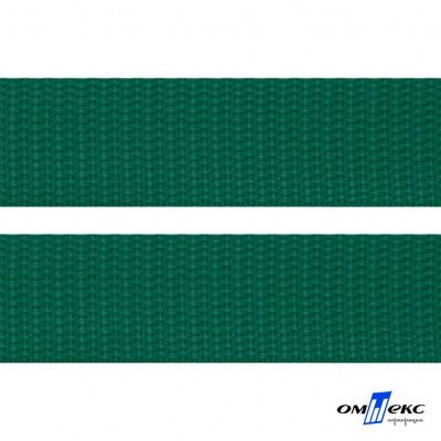 Зелёный- цв.876 -Текстильная лента-стропа 550 гр/м2 ,100% пэ шир.20 мм (боб.50+/-1 м) - купить в Балаково. Цена: 318.85 руб.