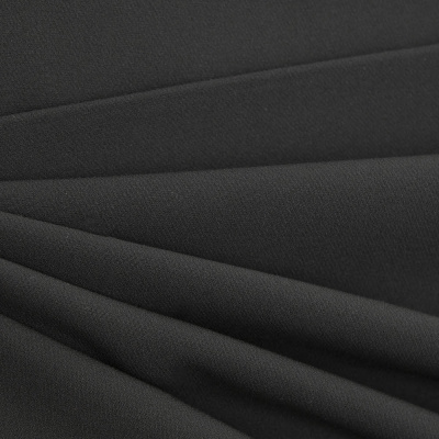 Костюмная ткань "Элис", 200 гр/м2, шир.150см, цвет чёрный - купить в Балаково. Цена 306.20 руб.