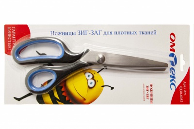 Ножницы арт.0330-6052 "ЗИГ-ЗАГ" 5 мм, для плотных тканей , 9"/ 229 мм - купить в Балаково. Цена: 740.56 руб.