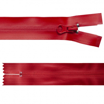 Молния водонепроницаемая PVC Т-7, 20 см, неразъемная, цвет (820)-красный - купить в Балаково. Цена: 21.56 руб.