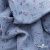 Ткань Муслин принт, 100% хлопок, 125 гр/м2, шир. 140 см, #2308 цв. 69 серо-голубой с цветком - купить в Балаково. Цена 413.11 руб.