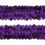 Тесьма с пайетками 12, шир. 30 мм/уп. 25+/-1 м, цвет фиолет - купить в Балаково. Цена: 1 098.48 руб.