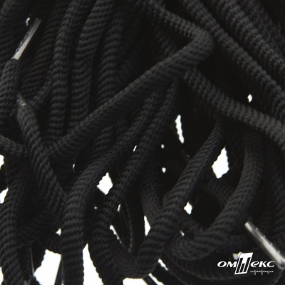 Шнурки #106-09, круглые 130 см, цв.чёрный - купить в Балаково. Цена: 21.92 руб.