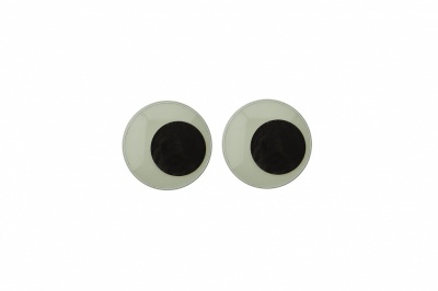 Глазки для игрушек, круглые, с бегающими зрачками, 8 мм/упак.100+/-2 шт, цв. -черно-белые - купить в Балаково. Цена: 28.86 руб.