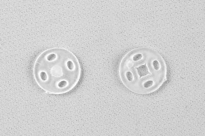 Кнопки пришивные пластиковые 10 мм, блистер 24шт, цв.-прозрачные - купить в Балаково. Цена: 48.41 руб.