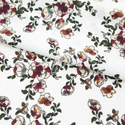 Плательная ткань "Фламенко" 23.1, 80 гр/м2, шир.150 см, принт растительный - купить в Балаково. Цена 264.56 руб.
