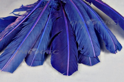 Декоративный Пучок из перьев, перо 23см/синий - купить в Балаково. Цена: 12.34 руб.