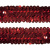 Тесьма с пайетками 3, шир. 30 мм/уп. 25+/-1 м, цвет красный - купить в Балаково. Цена: 1 087.39 руб.