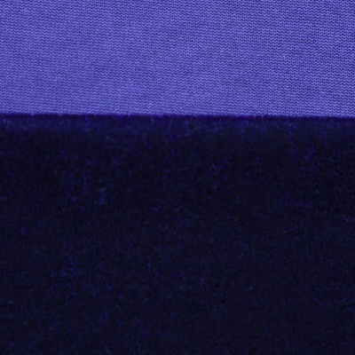 Бархат стрейч №14, 240 гр/м2, шир.160 см, (2,6 м/кг), цвет т.синий - купить в Балаково. Цена 748.44 руб.