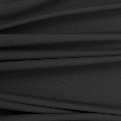 Костюмная ткань с вискозой "Рошель", 250 гр/м2, шир.150см, цвет чёрный - купить в Балаково. Цена 438.12 руб.